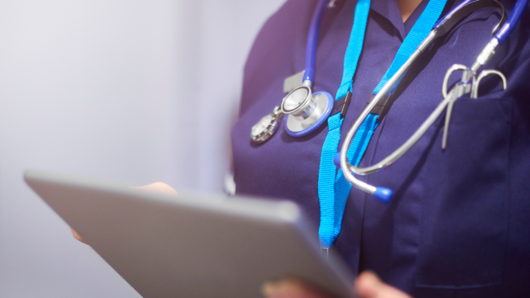 nurse with clipboard